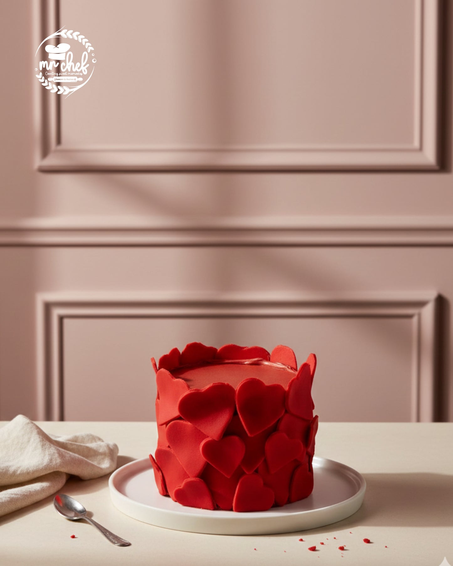 Happy valentine day heart cake