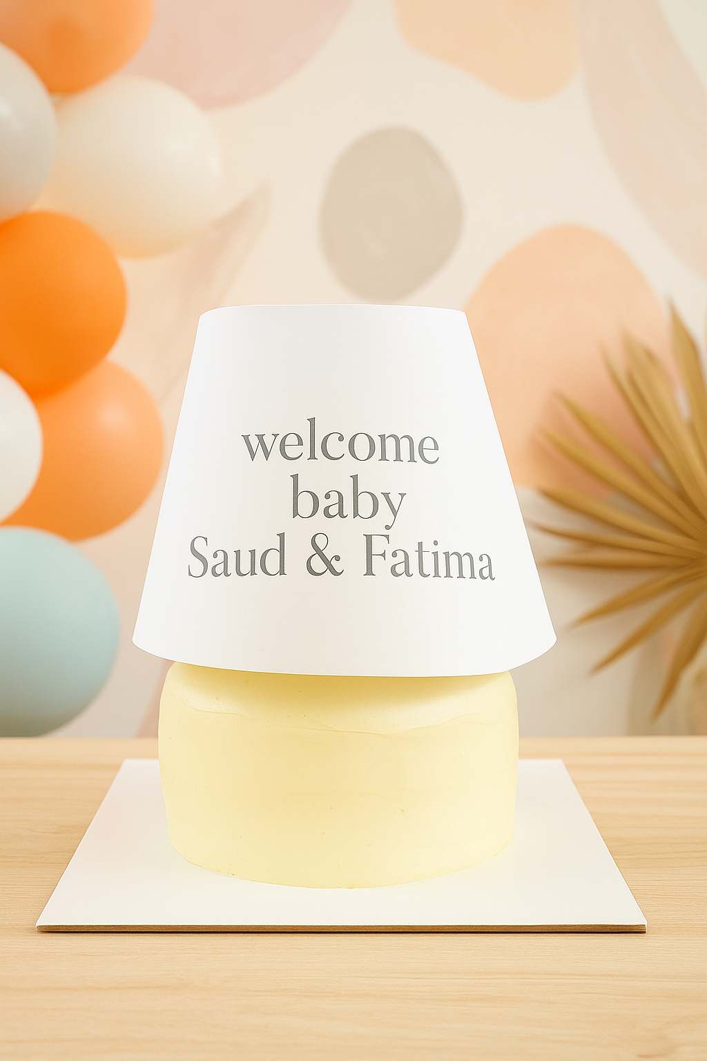 Welcome back lamp cake