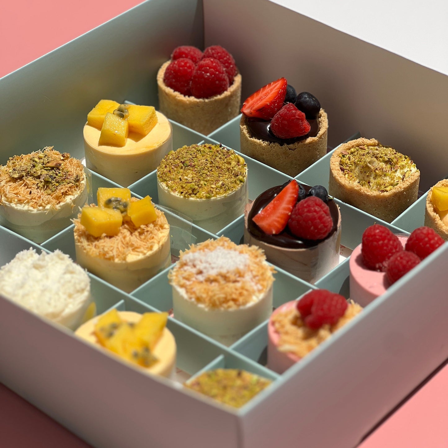 Mix Mini cake Box Kunafa cake,cheese cake,Minj cakes ,London cheese cake