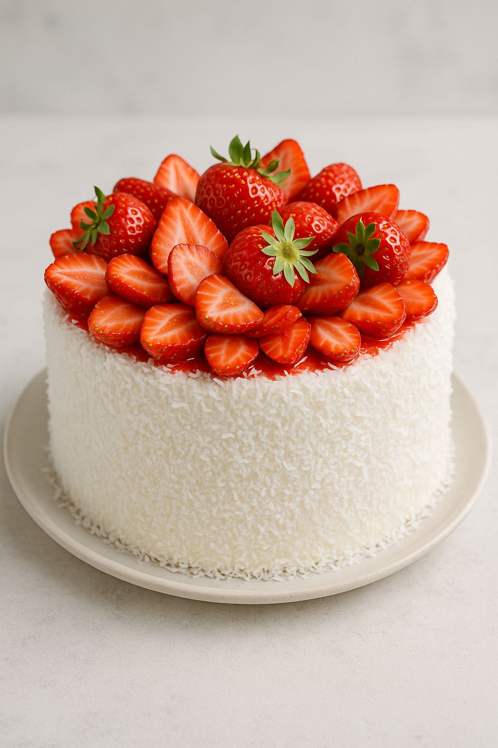 Strawberry Coconut Cake