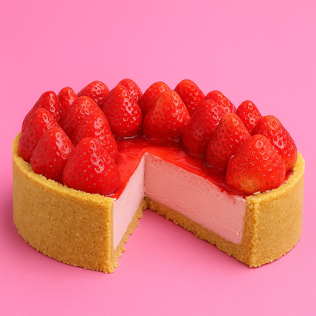 Strawberry London cheese cake
