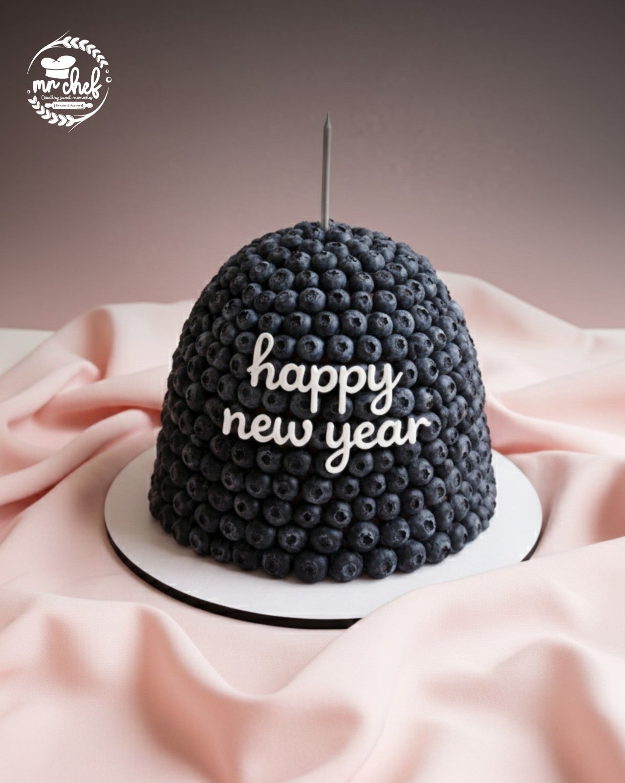 Blueberry new year cake