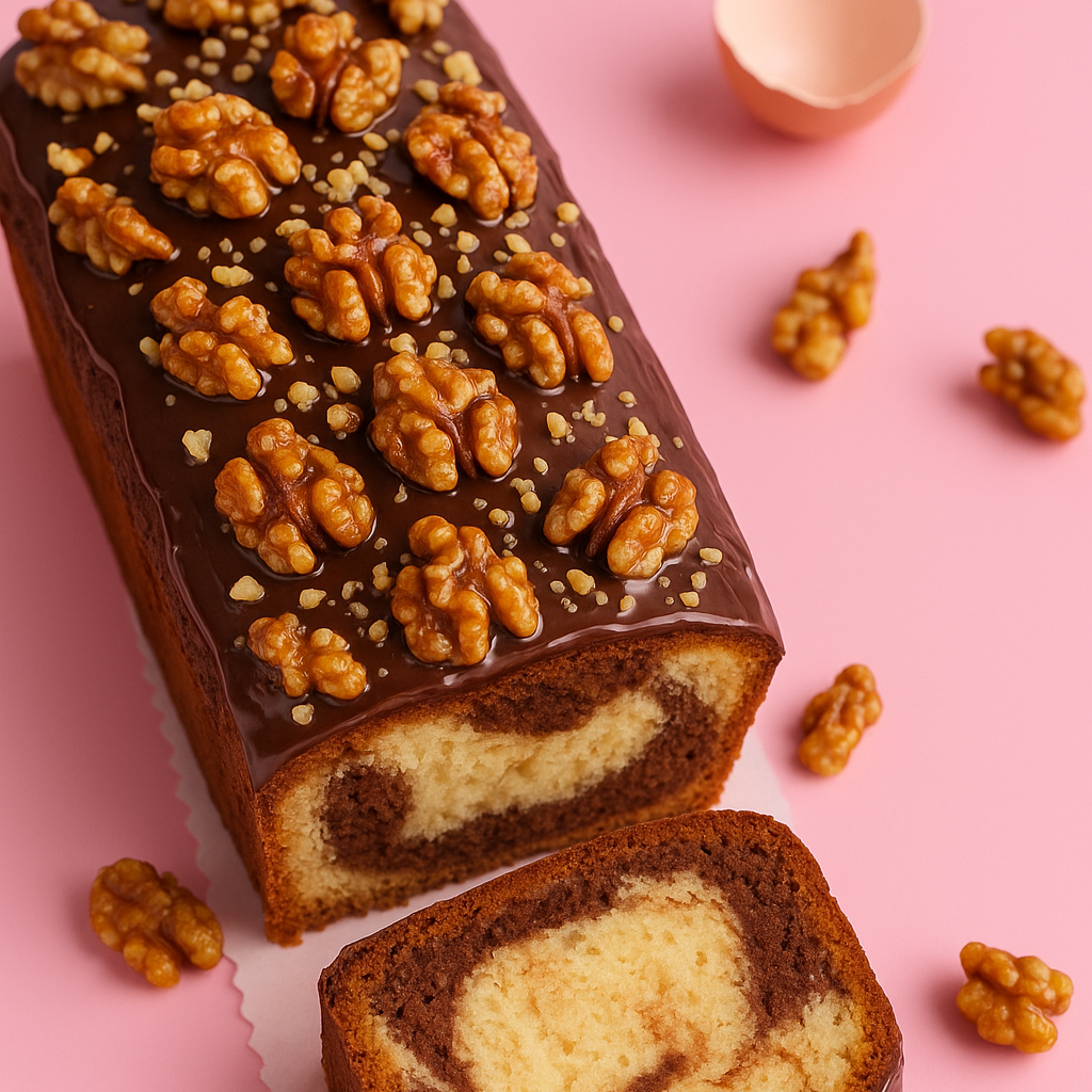 Chocolate Vanilla Walnut Loaf