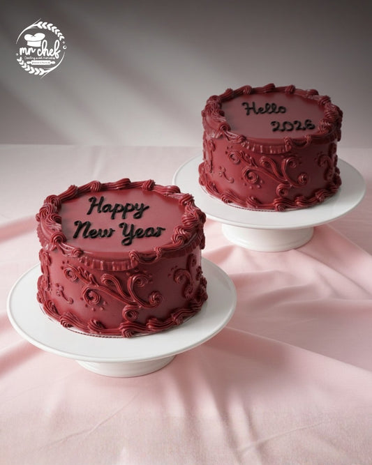 New year vintage cake