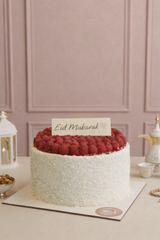 Coconut raspberry Eid cake